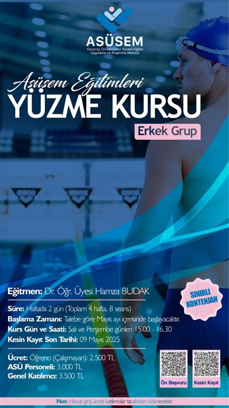 Sürekli Eğitim Uygulama ve Araştırma Merkezi Yüzme Kursları